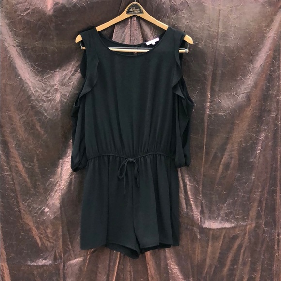 Black Ruffled Romper - Picture 1 of 7